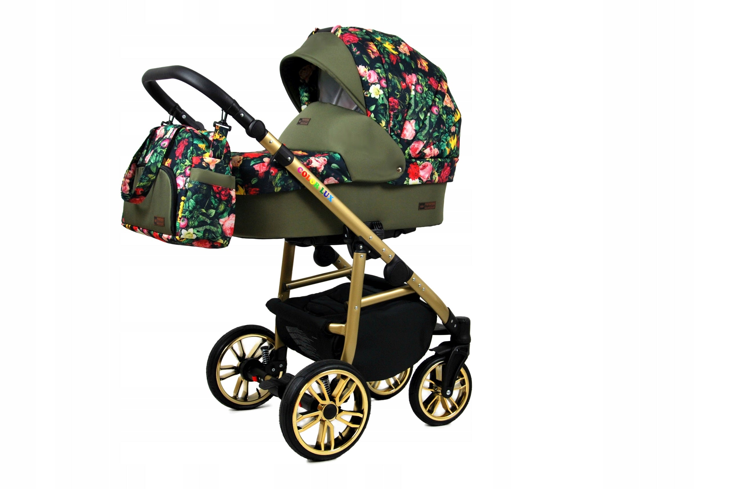 Baby stroller 3in1 BabyLux Colorlux stroller gondola seat with flowers Brand BabyLux