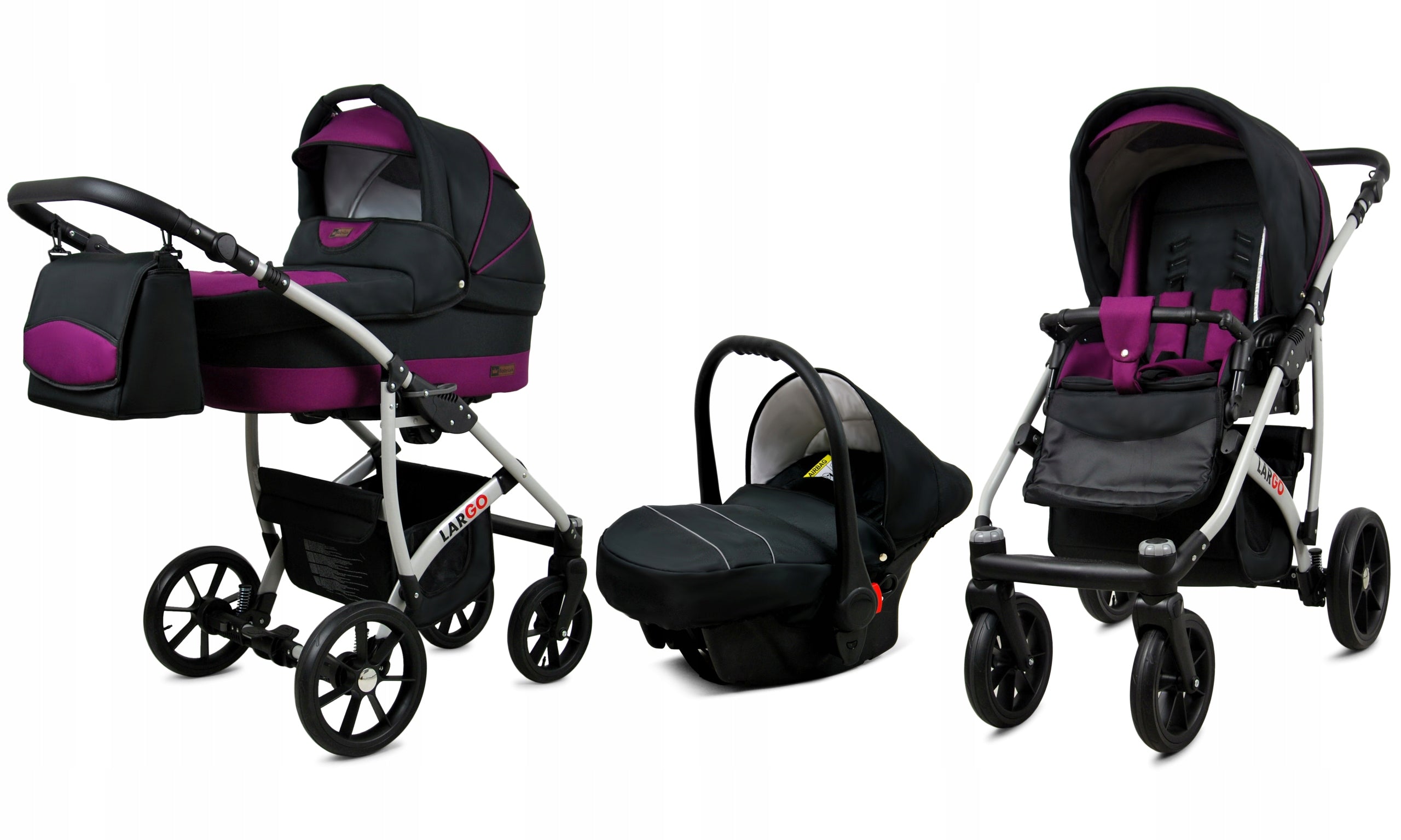 Baby stroller 3in1 BabyLux LARGO gondola stroller car seat Manufacturer code 5903890851576