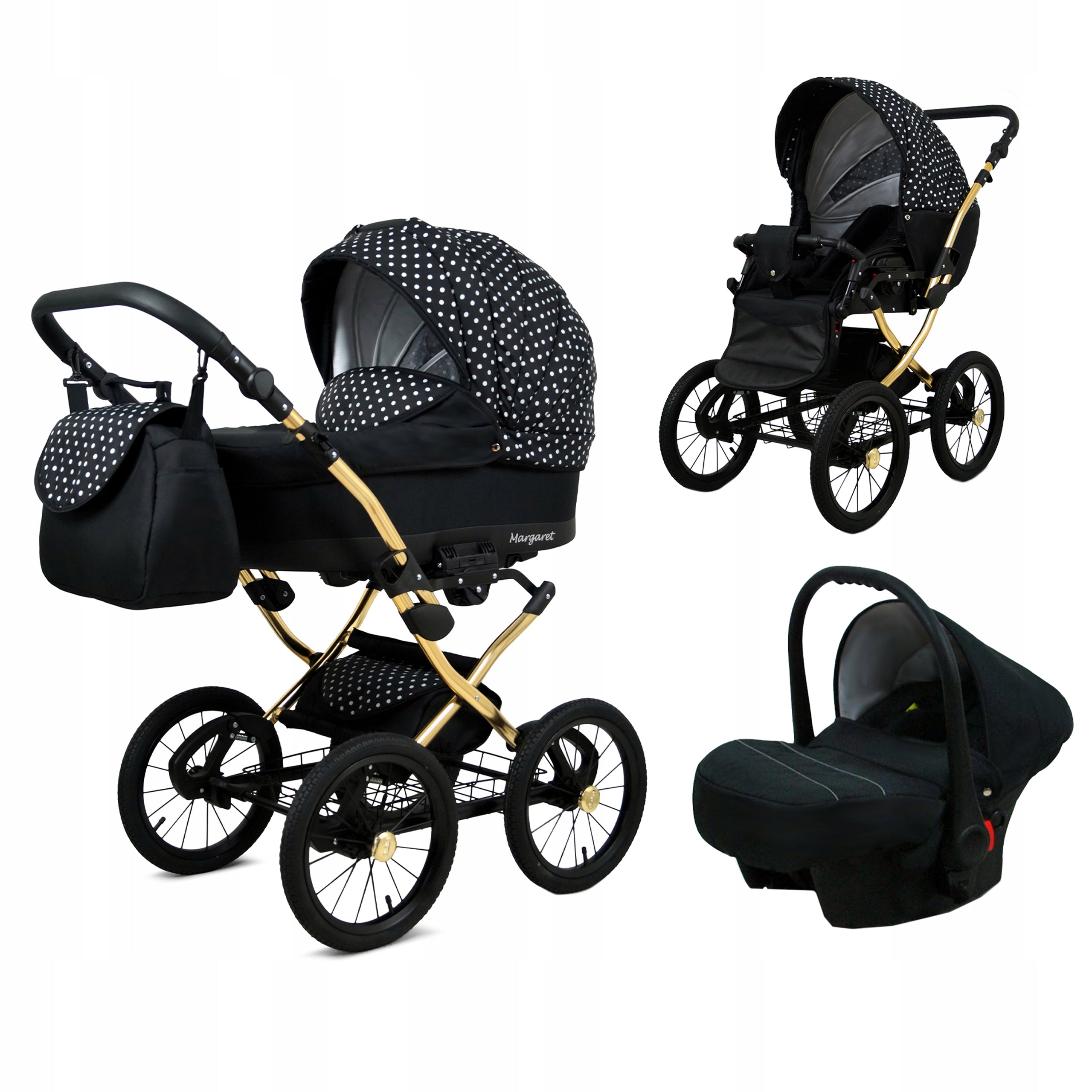 Baby stroller 3in1 BabyLux Margaret stroller gondola car seat Brand BabyLux