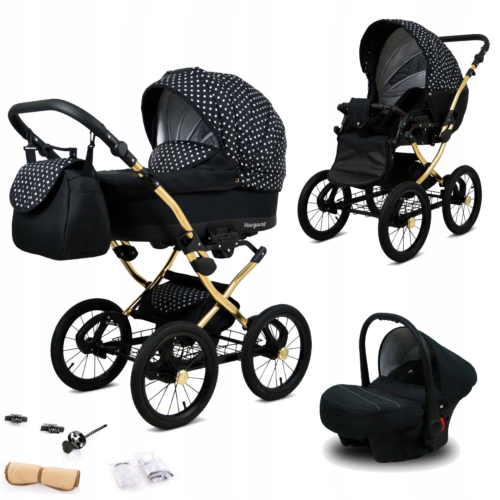 Baby stroller 3in1 BabyLux Margaret stroller gondola car seat