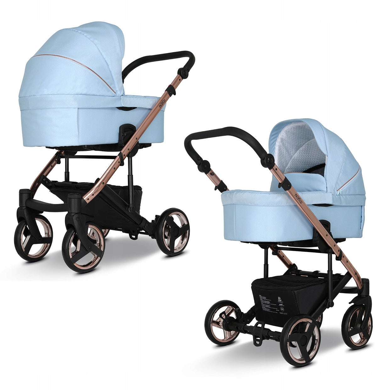Baby stroller 3in1 EMJOT NERI ROSE GOLD multifunctional blue F. Cosmo Manufacturer code EMJOT NERI ROSE GOLD 008-3w1