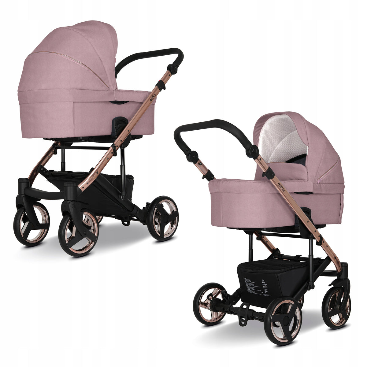 Baby stroller 3in1 EMJOT NERI ROSE GOLD multifunctional rose gold Manufacturer code EMJOT NERI ROSE GOLD 003-3w1