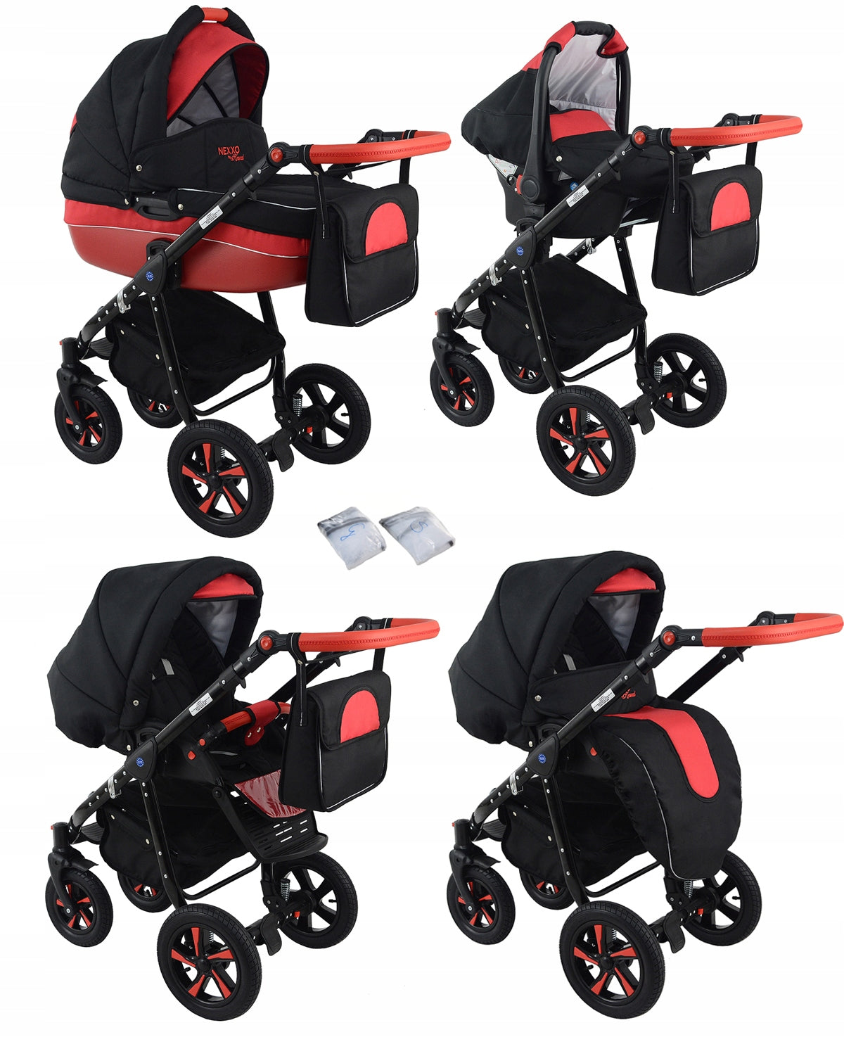 Baby stroller 3in1 Krasnal NEXXO black RED SPORT