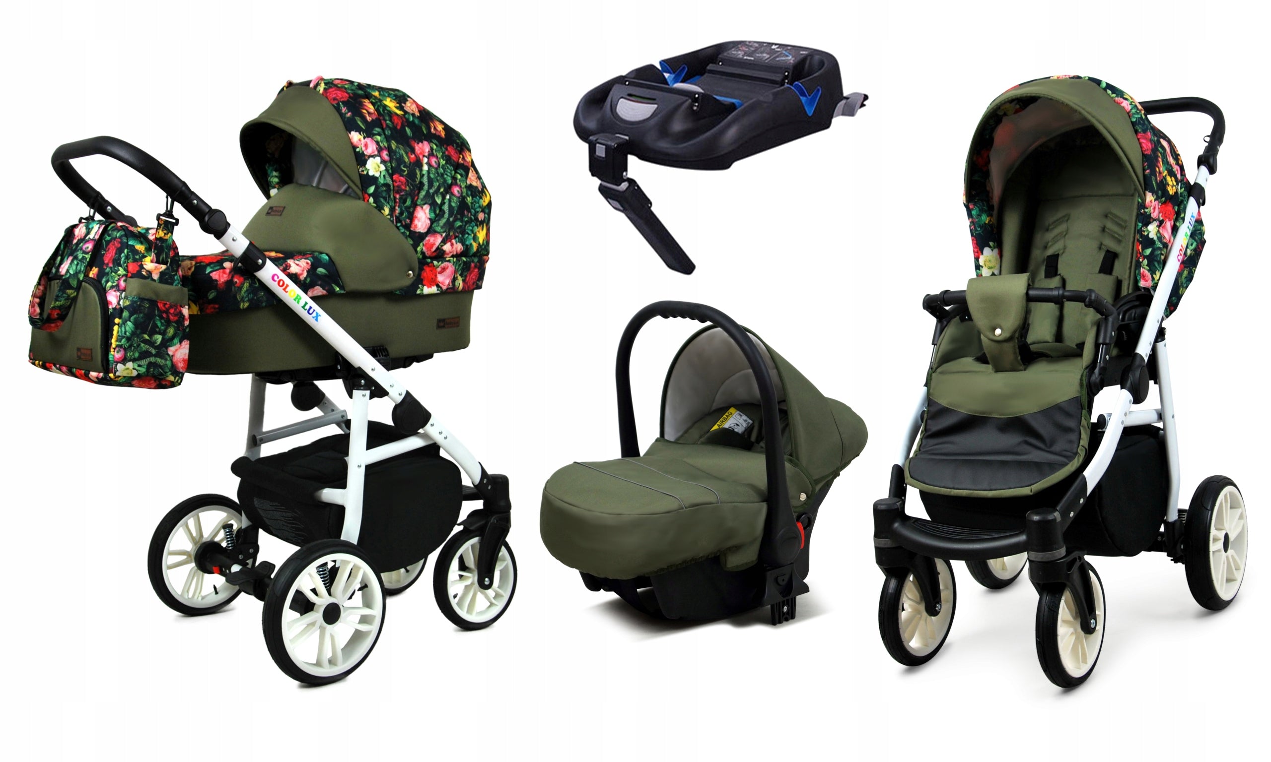 Baby stroller 4in1 BabyLux ColorLux stroller gondola seat ISOFIX base Manufacturer code 5903890852979