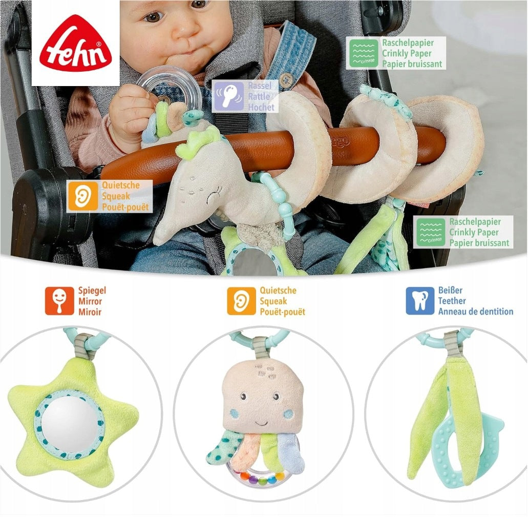 BabyFehn Pendant Spiral Educational Horse Teether Rattle 35cm Brand BabyFehn
