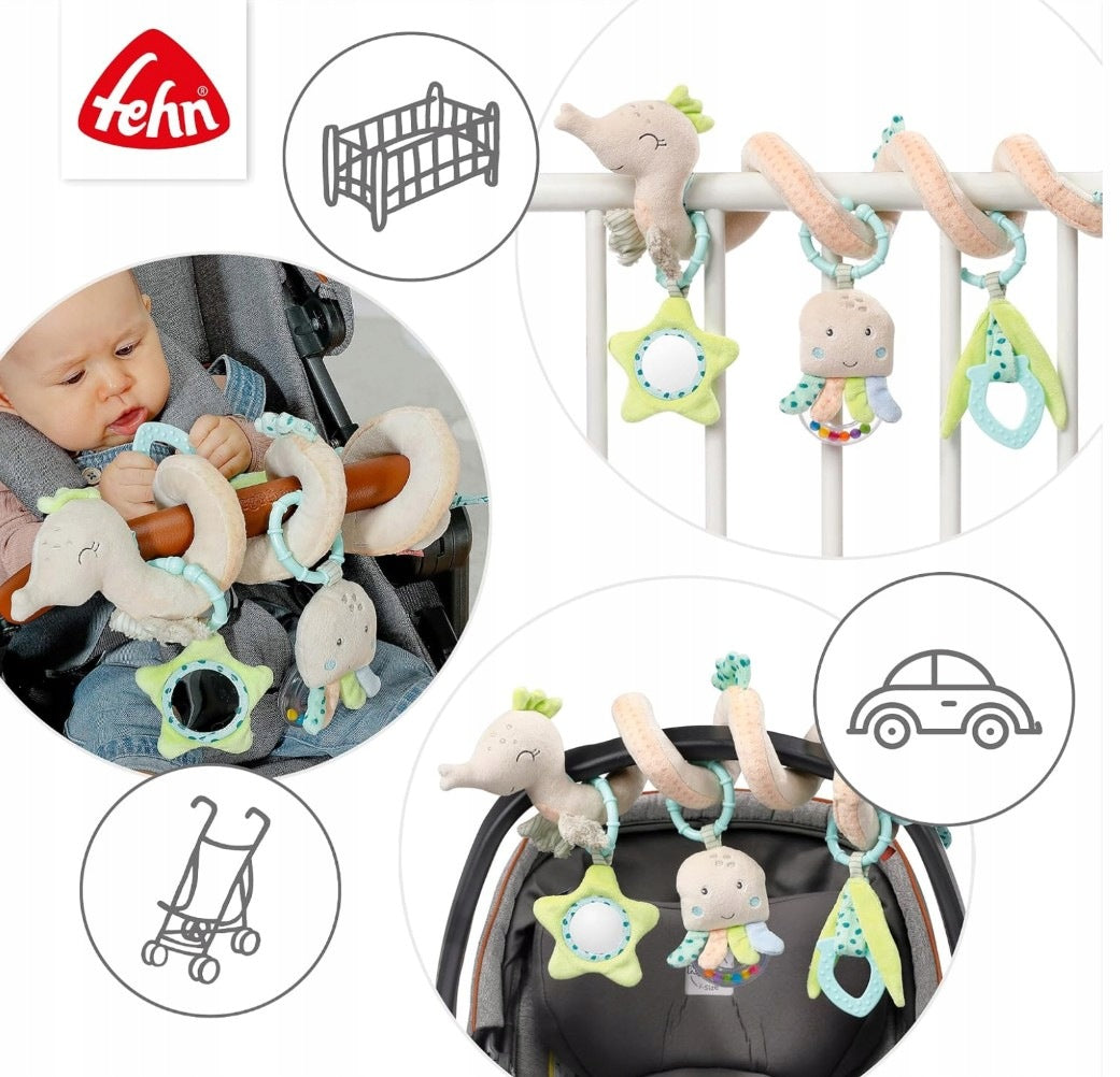 BabyFehn Pendant Spiral Educational Horse Teether Rattle 35cm Kind pendants