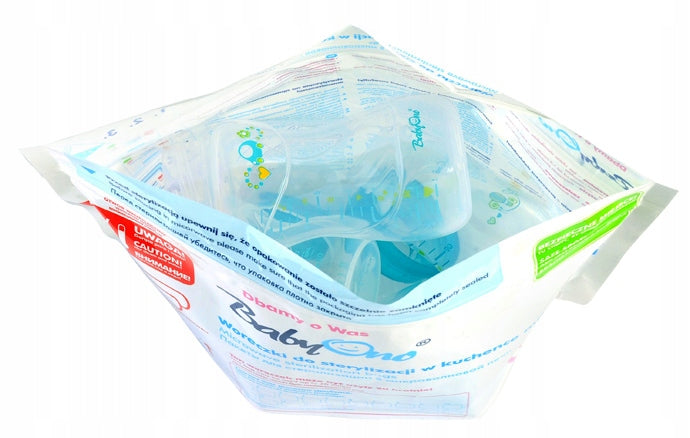 BabyOno Reusable Bags for Sterilization of Bottles and Teats 5pcs. 1038 Medical device no