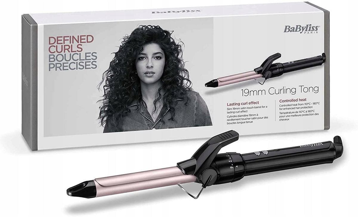 Babyliss Curling Hair Curler Tong 19MM C319E Long Thin Traditional Packaging status original