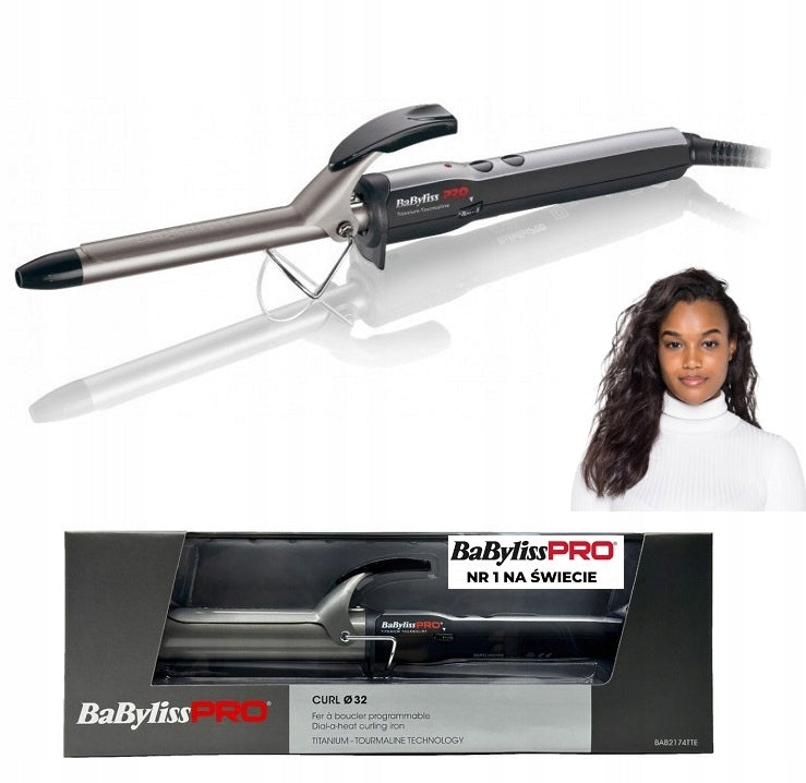Babyliss Pro Titanium Curler 32MM BAB2174TT Thick Ionization Rotary Cable