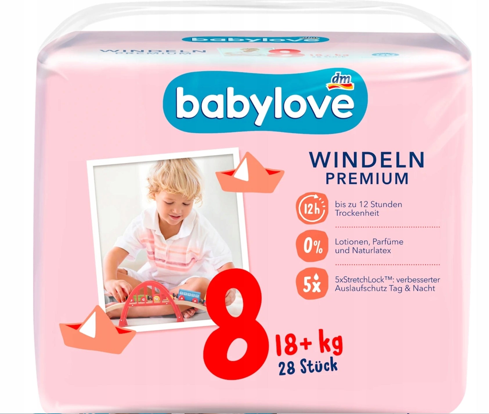 Babylove XXL Diapers 8 18+ 28pcs Packaging status original