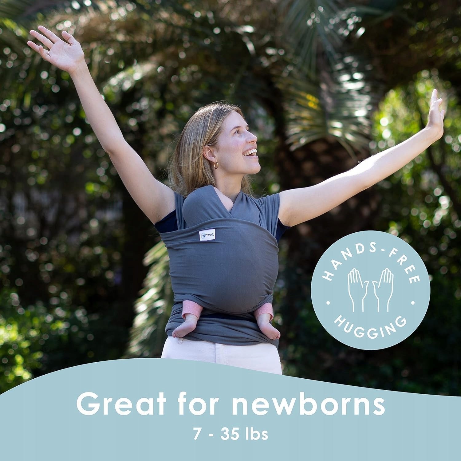 Babywearing Sling Sleepy Wrap 3-15 kg grey soft Brand no brand