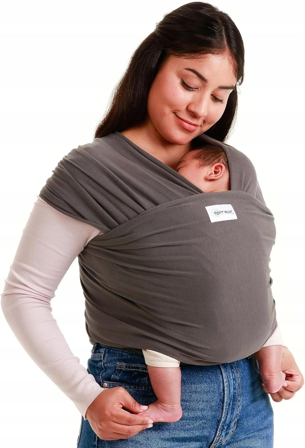 Babywearing Sling Sleepy Wrap 3-15 kg grey soft