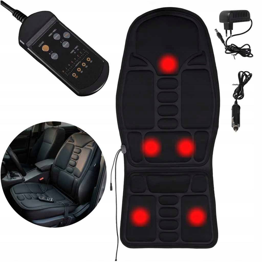 Back Massage Mat for Car Seat Sofa Bed Black