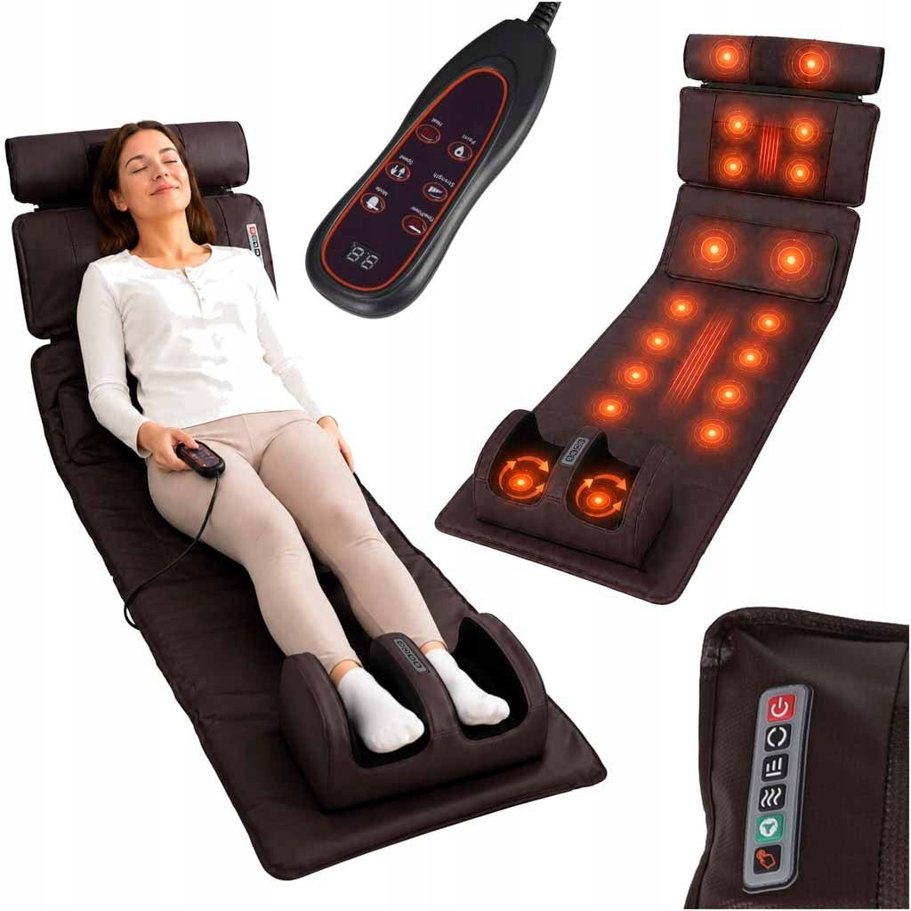 Back Massager Body Massage Mat with Shiatsu Remote Control Heating Leg Massage