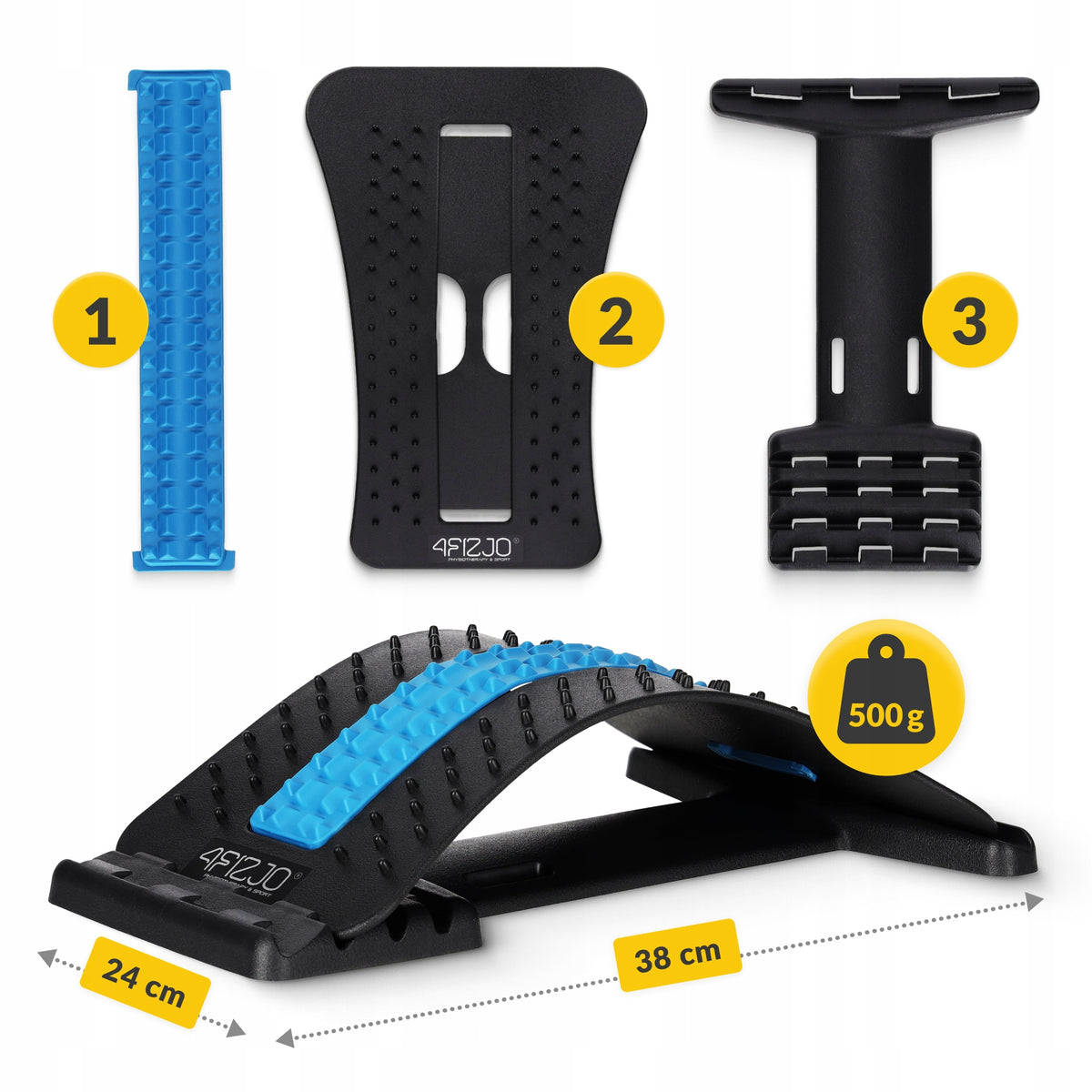 Back Stretching Device Adjustable Black Manufacturer code BSD01