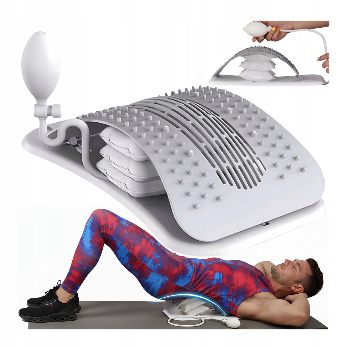 Back Stretching Device Spine Massager Adjustable Acupressure Mat