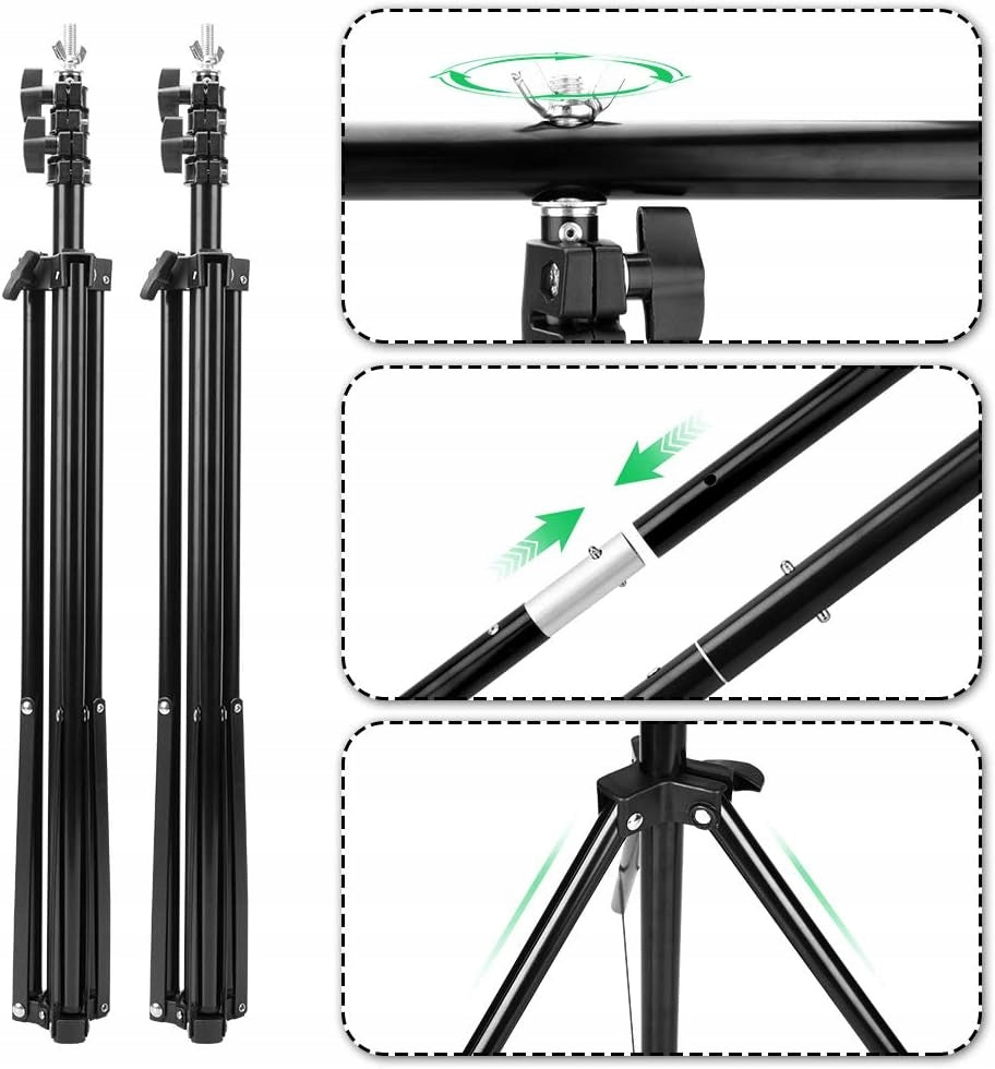 Background Photo Tripod Set 200x200cm Cover Clamps 2x2m Manufacturer oreNICE
