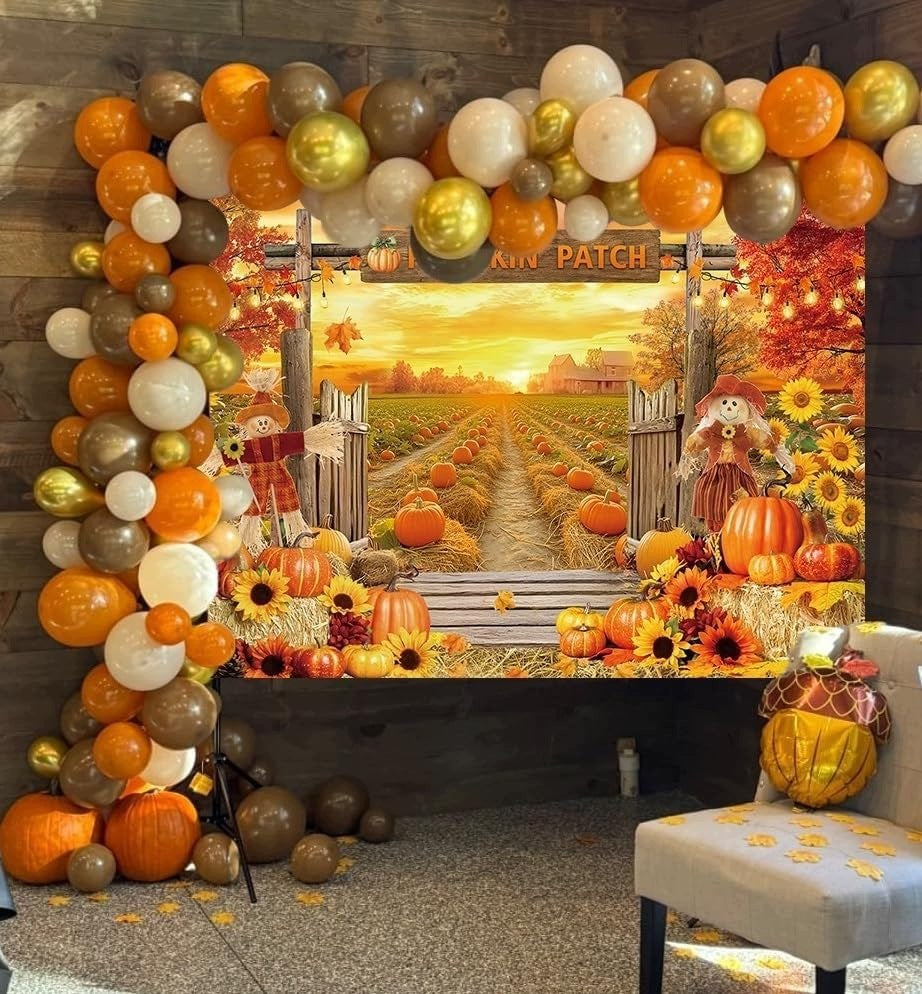 Background Rustic Autumn Pumpkin 180 x 120 cm Halloween Session Manufacturer no brand