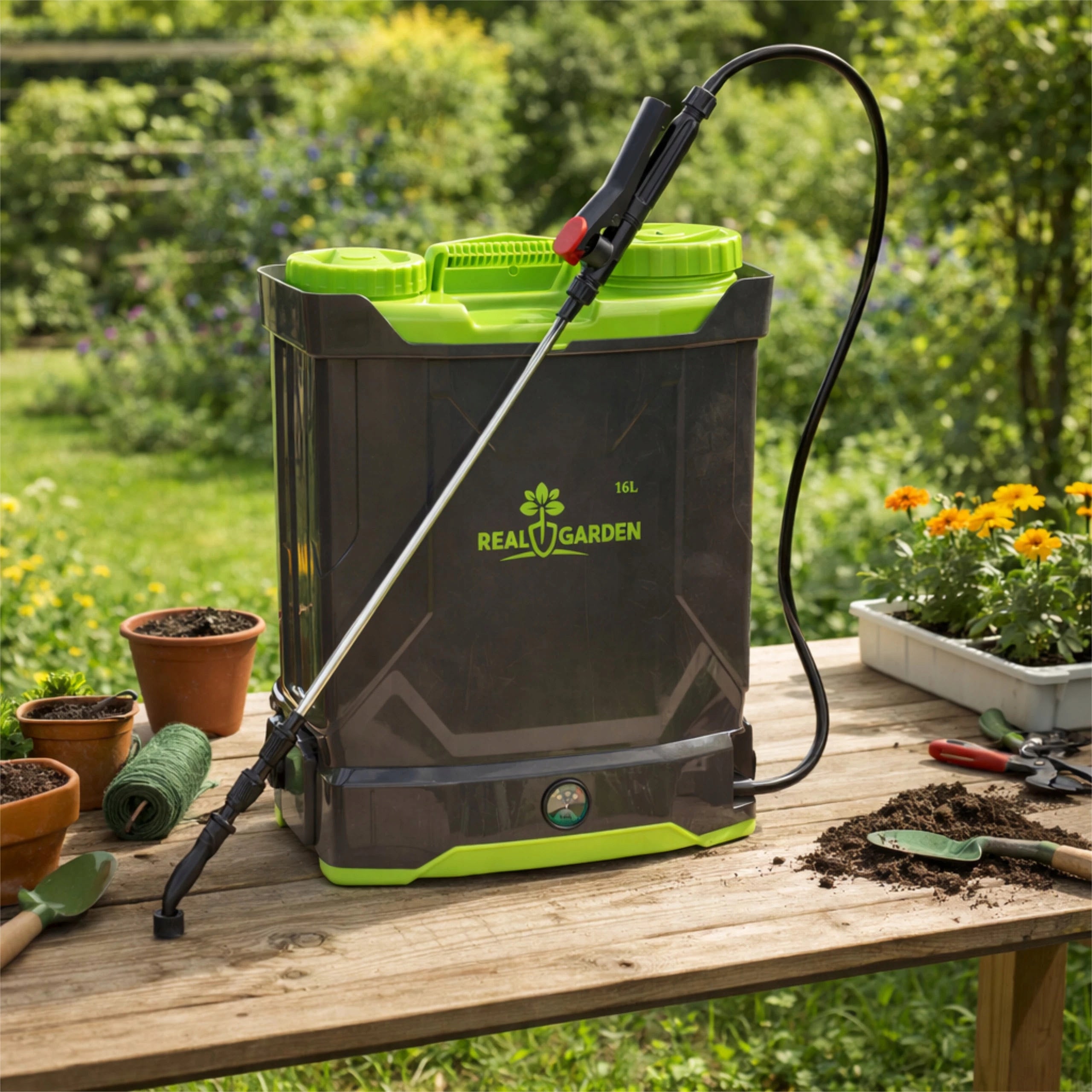 Backpack Sprayer Cordless Electric Sprayer 16L Set XXL Brand Real Garden