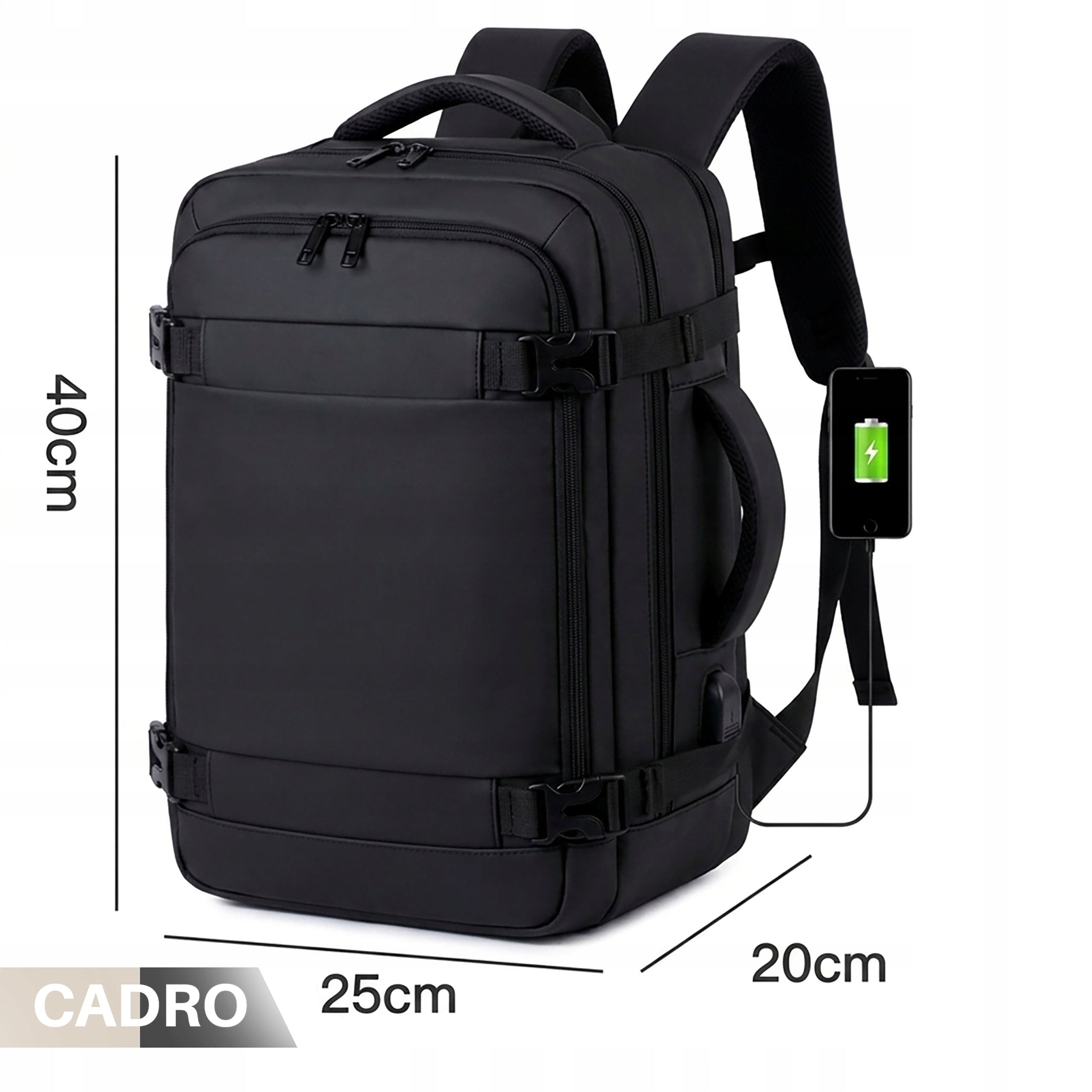 Backpack for airplane 40x25x20 cabin hand luggage wizzair ryanair Packaging status original