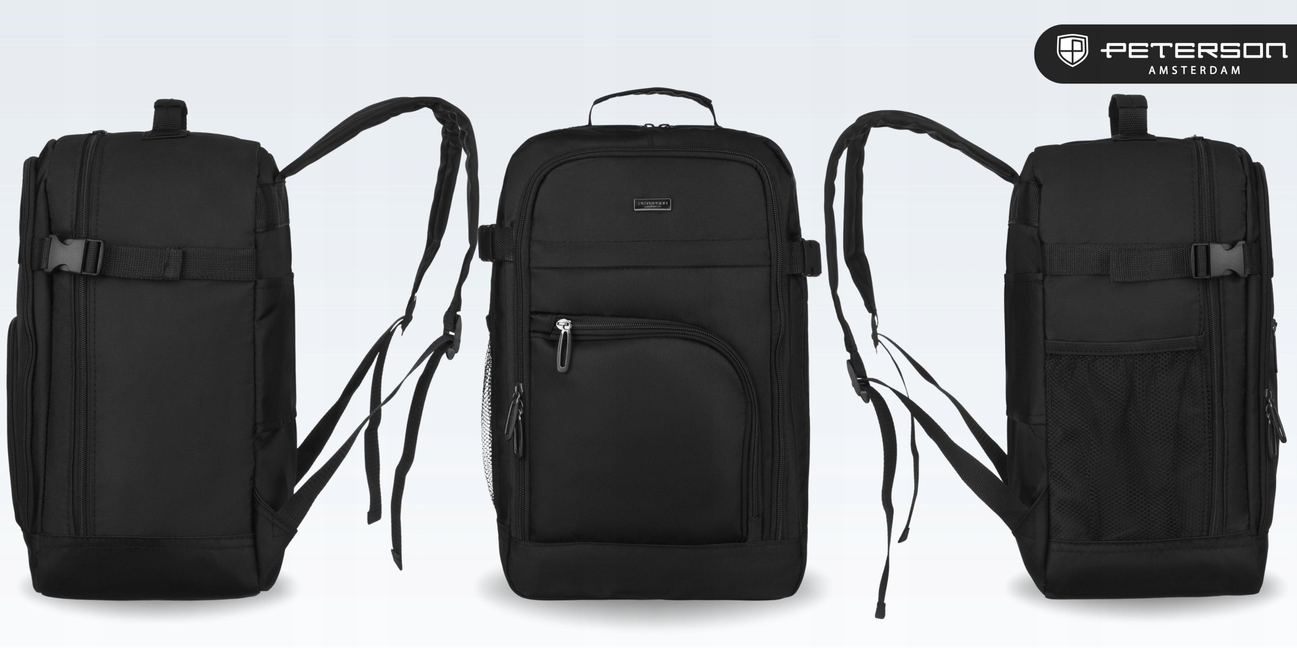Backpack for airplane Ryanair 40x25x20 cabin carry-on luggage bag PETERSON Manufacturer code PTN PP-TOK-D-7203 BL