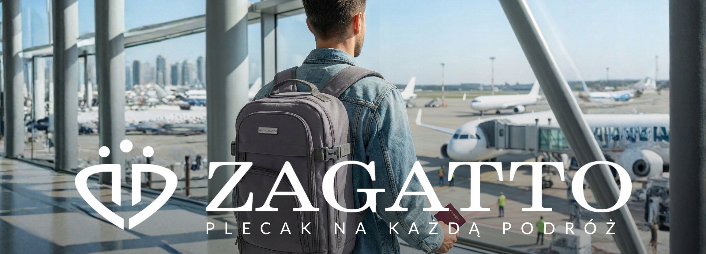Backpack for airplane Ryanair 40x30x20 cabin tourist luggage ZAGATTO Packaging status original