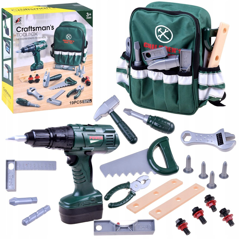 Backpack with tools DIY KIT + battery-operated screwdriver ZA3539