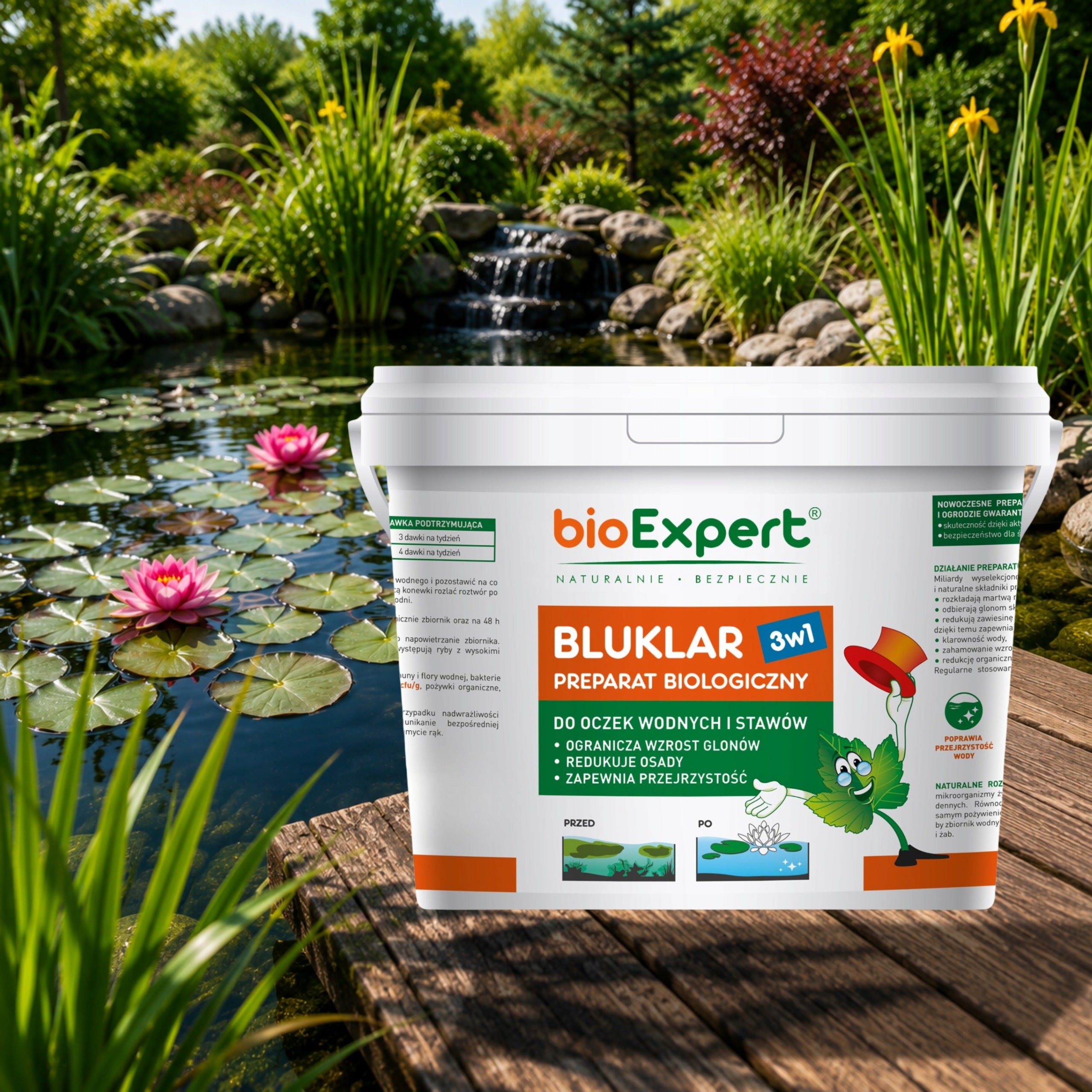 Bacteria for pond Water Preparation removes algae sludge Bluklar 3kg bioExpert Manufacturer code NA 2 MIESIĄCE KURACJI