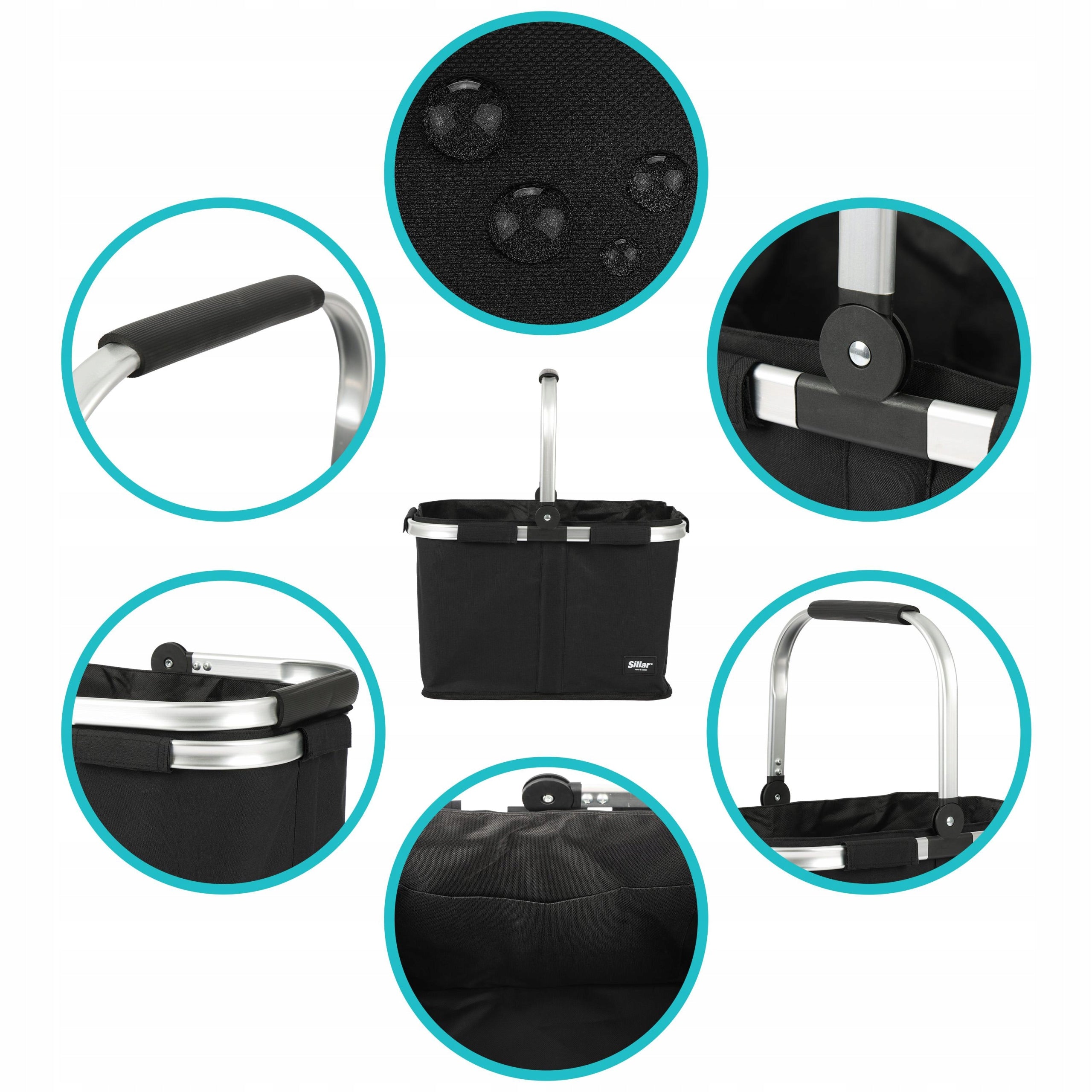 Bag food basket 30 l tourist beach for picnic large black Packaging status original