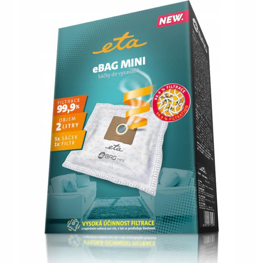 Bag vacuum cleaner bags ETA Mini eBag SafBag UNIVERSAL Hyundai Sencor Packaging status original