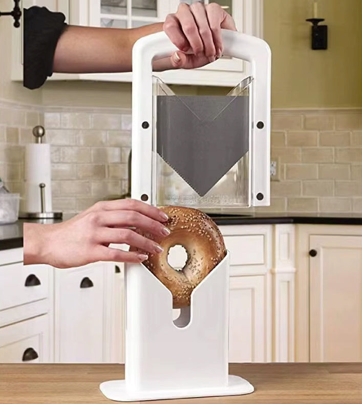 Bagel Slicer BAGELS PRECKI DONUTS with Safety Handle Brand King