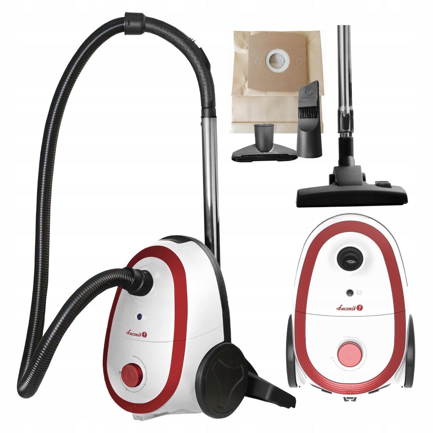Bagged vacuum cleaner 800W quiet small HEPA power regulation for apartment Łucznik