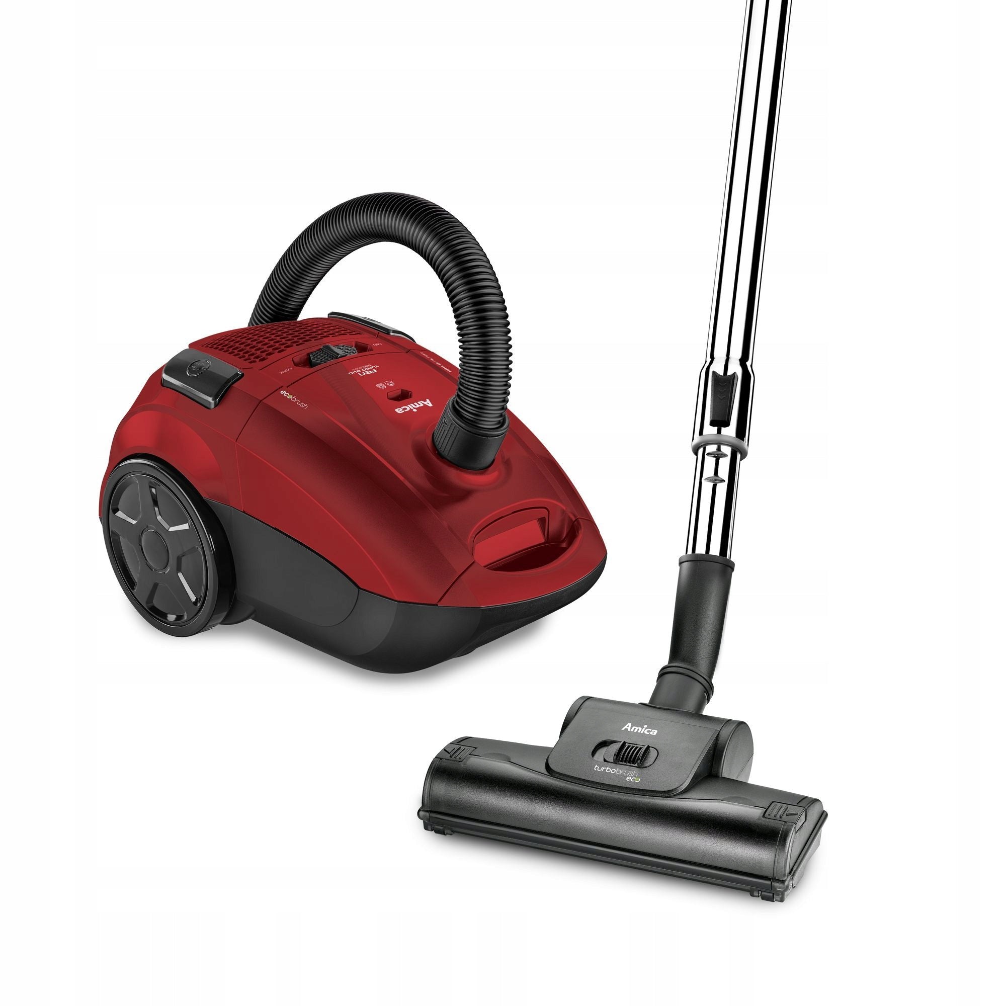 Bagged vacuum cleaner Amica FEN TURBO VM 2063 900W 3L Red Power rating 900 W