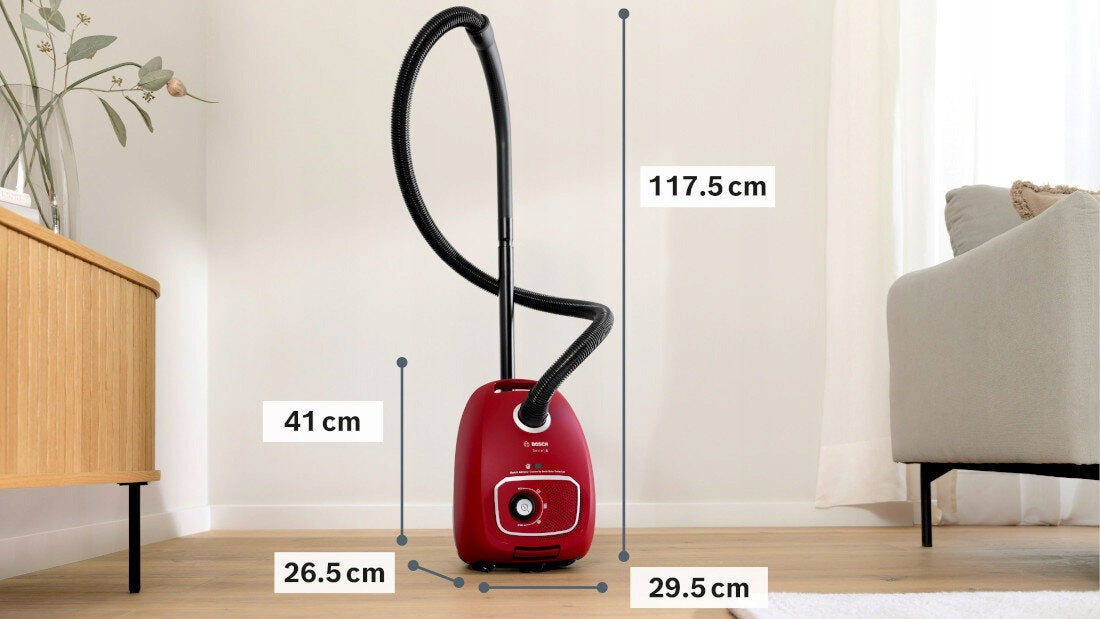 Bagged vacuum cleaner BOSCH BGB41RD3H Red Brand Bosch