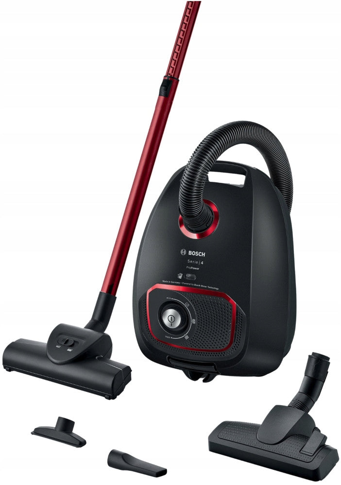 Bagged vacuum cleaner Bosch Series 4 BGB41POW1 850W HEPA Adjustable suction power Manufacturer code BGB41POW1