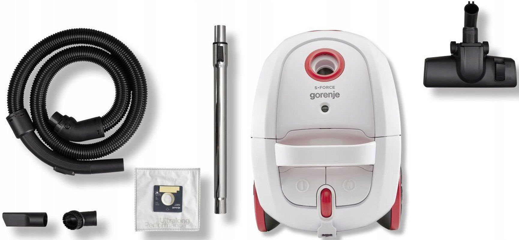 Bagged vacuum cleaner Gorenje VCE21SFWR 850W HEPA filter