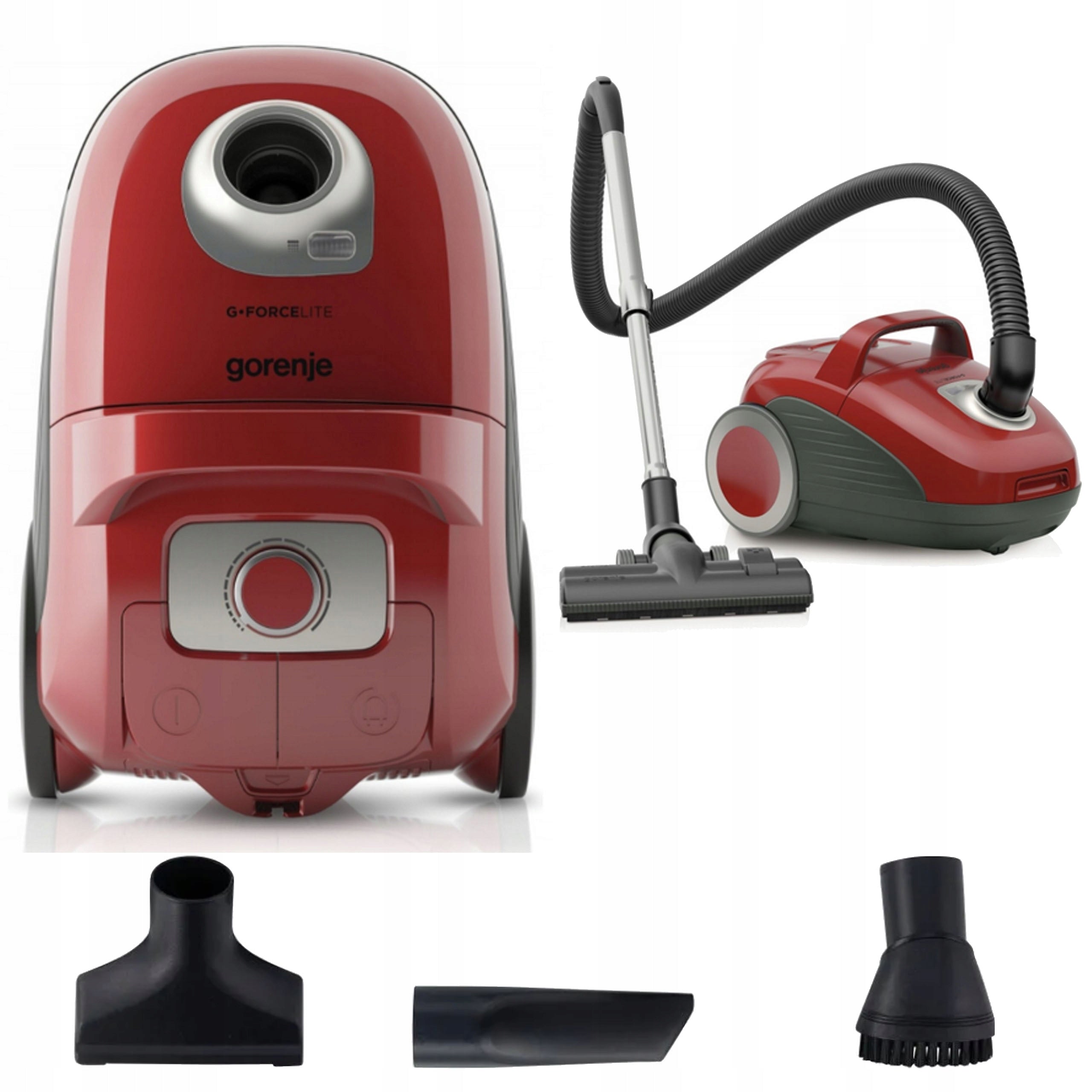 Bagged vacuum cleaner Gorenje VCEA23GLR red 700W
