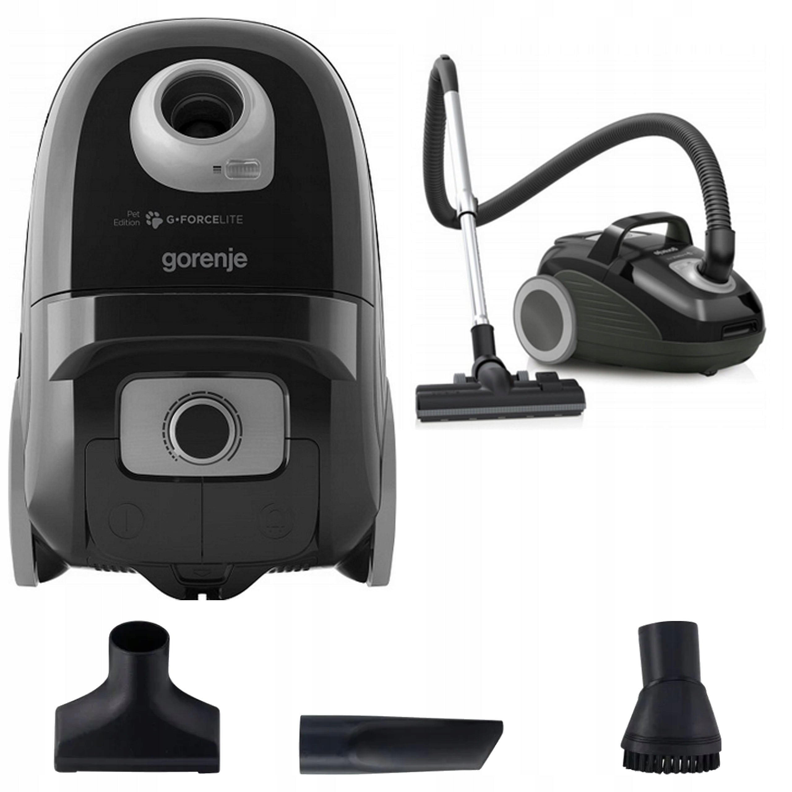 Bagged vacuum cleaner Gorenje VCEA28GLBK black HEPA 700 W