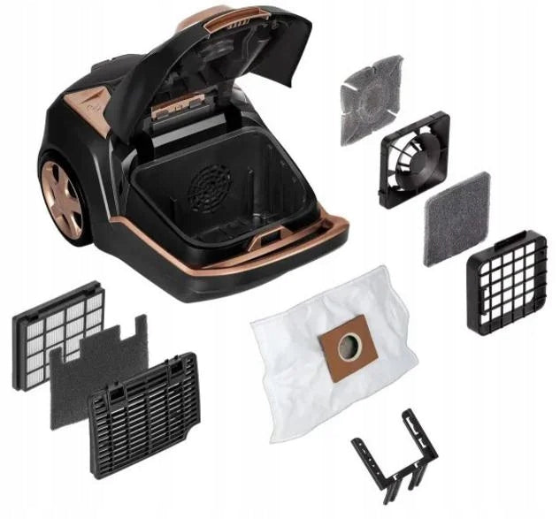 Bagged vacuum cleaner MPM MOD-55 Black and gold Packaging status original