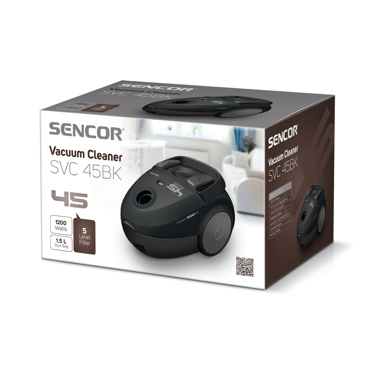 Bagged vacuum cleaner Sencor SVC 45BK-EUE2