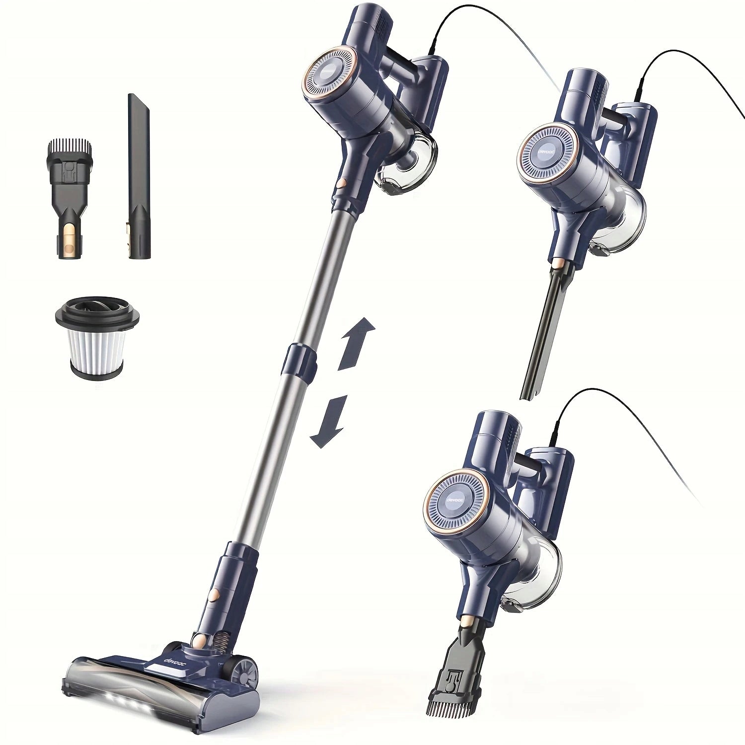 Bagless Vacuum Cleaner INCE DEVOAC I8 600W 23kPa Vertical Wired LED 600W