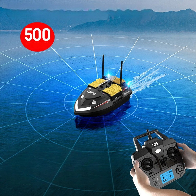 Bait boat V802 Pro GPS 12000mah 4 tanks 3kg weight 500m black Manufacturer code EU-V802PRO-BLACK-BAG-12000
