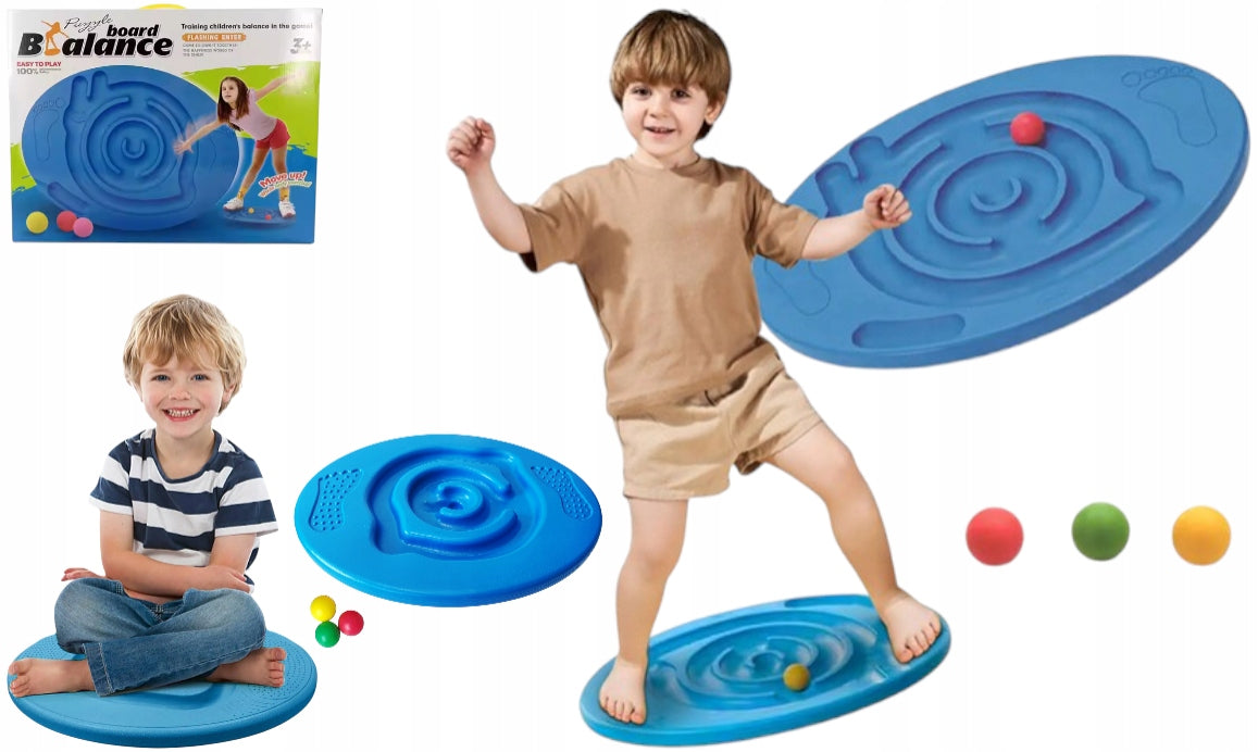 Balancing Board With Labyrinth Blue Coordination Exercise Balls
