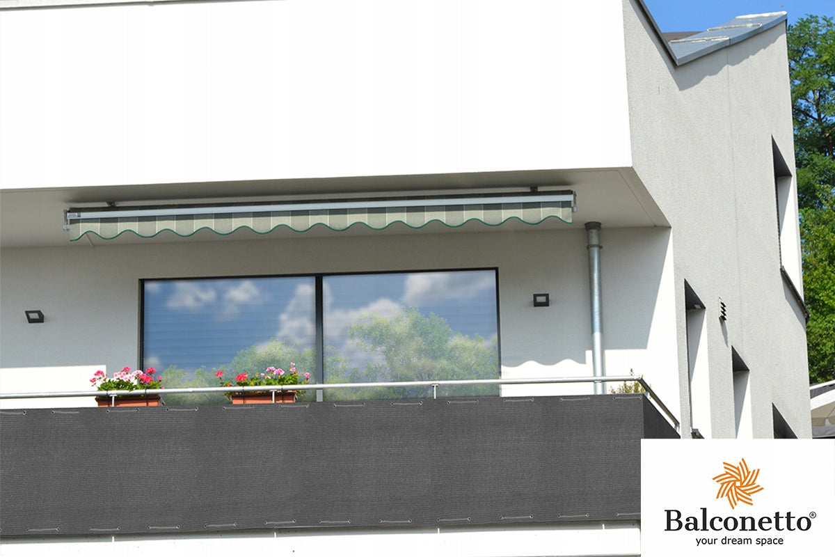 Balcony Cover 1x7m 95% Grey 180g Double Sided Cover Mat For Terrace Fence Packaging status original