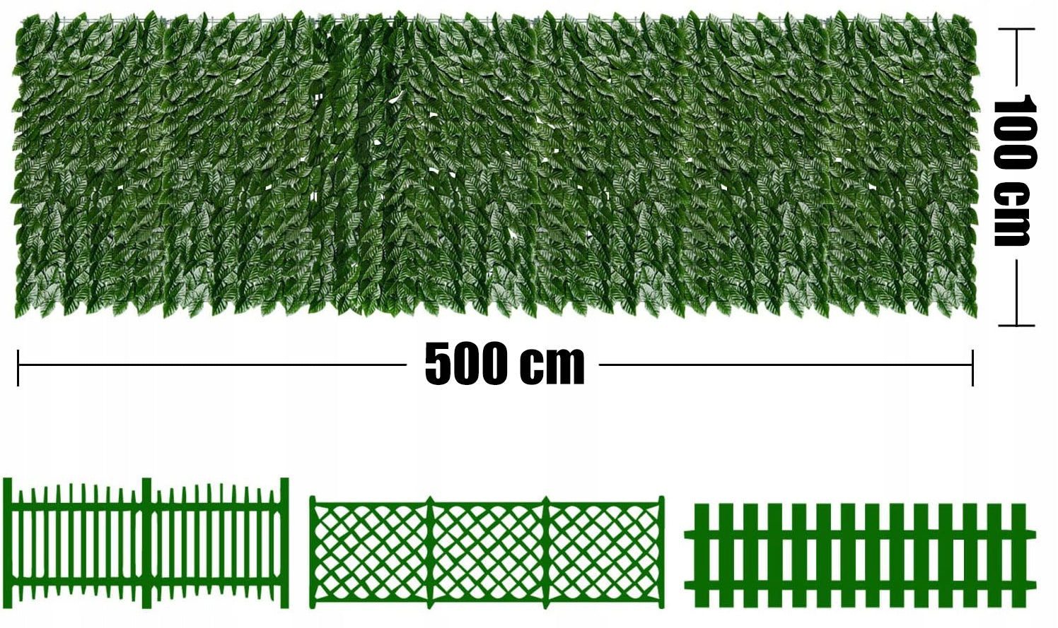 Balcony Cover Mat, Ivy Leaves, 5x1m, For Balcony, Terrace Length 500 cm
