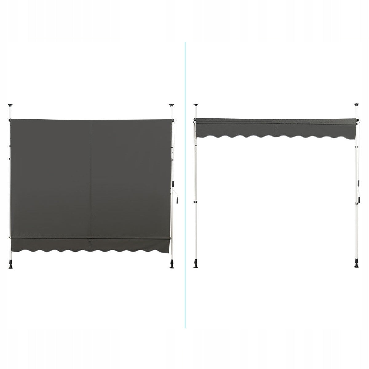 Balcony awning Expansion terrace awning Canopy 250 x 120 cm Product width 250 cm