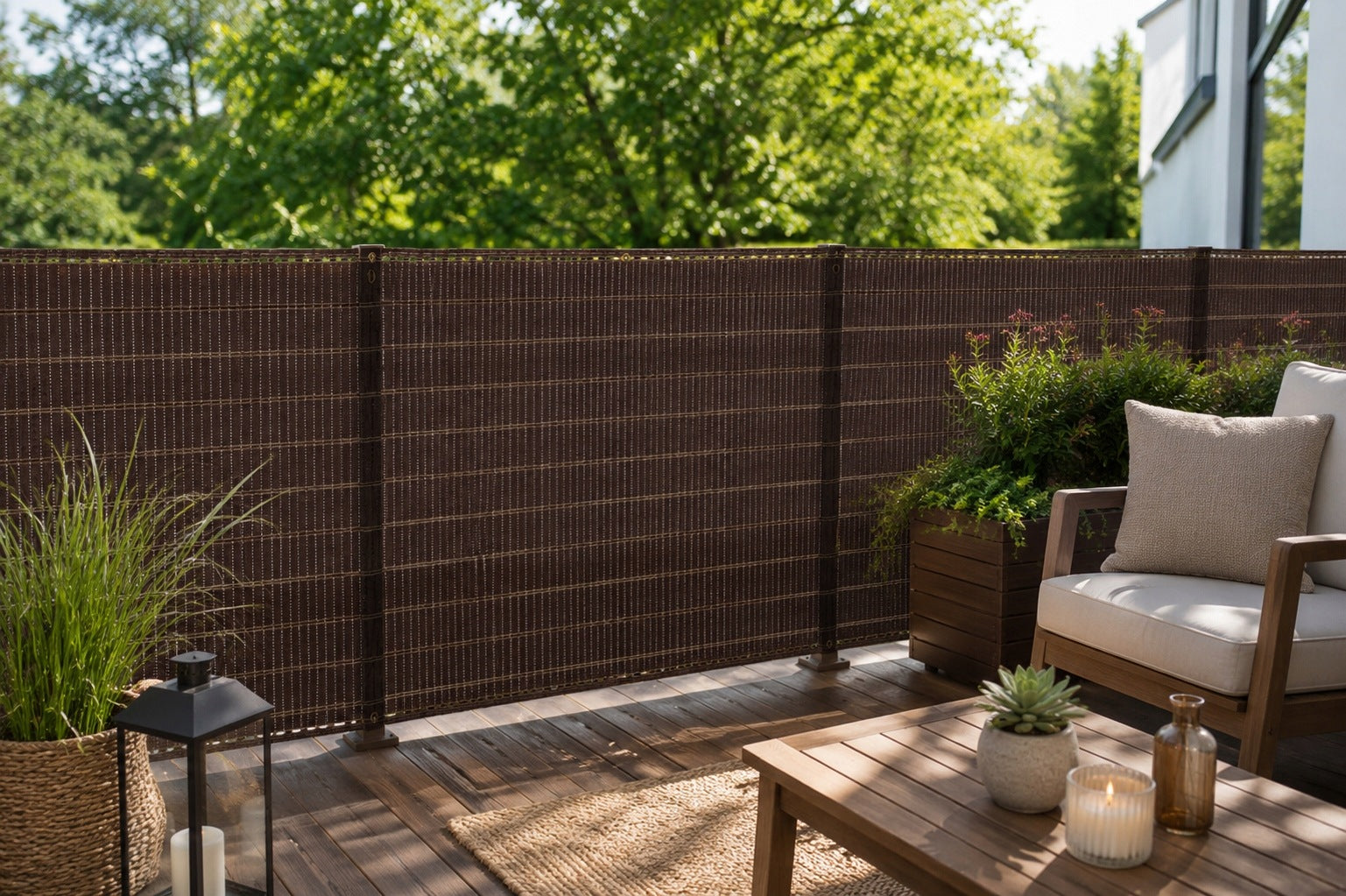 Balcony cover mesh shading cover mat Havana 1x5m brown Manufacturer code 000000000005758
