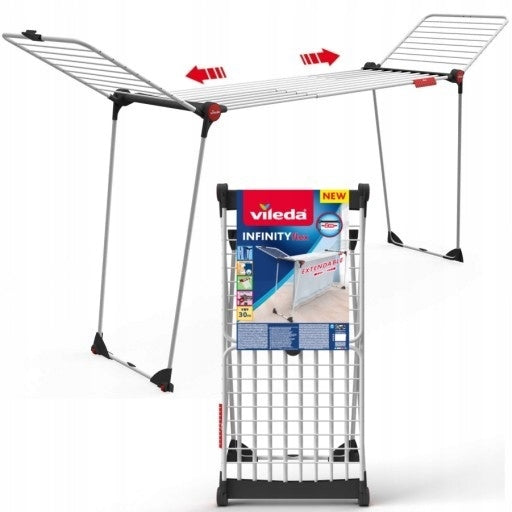Balcony dryer for washing clothes VILEDA Infinity Flex large EXTENDABLE