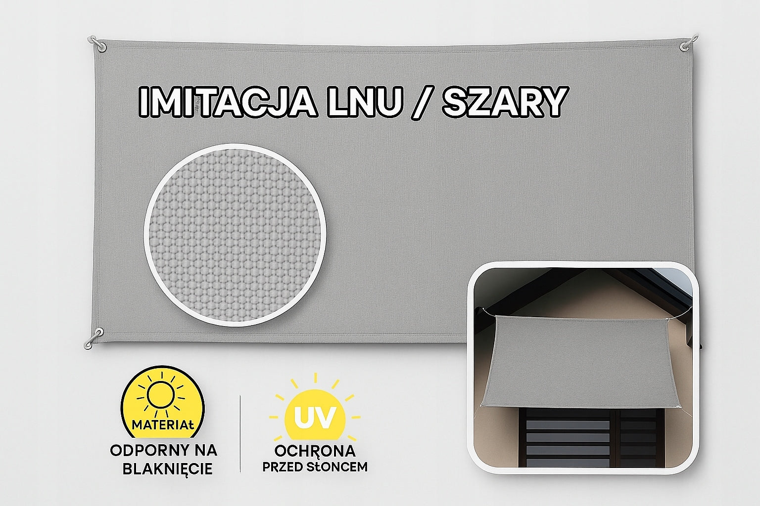 Balcony sun sail UV PROTECTION 150 cm x 150 cm Brand no brand