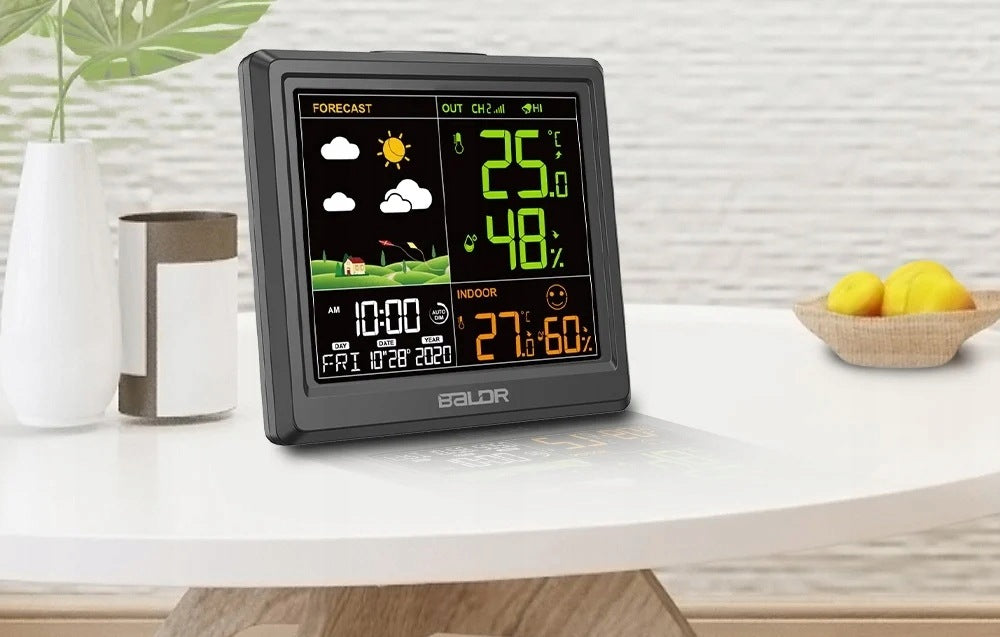 BaldrTherm RainPoint Weather Station With Sensor 100M 3 Channels AC Home Packaging status original